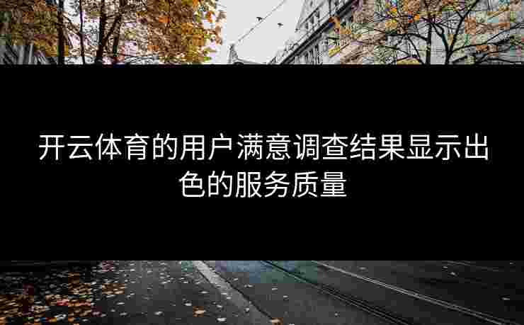 开云体育的用户满意调查结果显示出色的服务质量